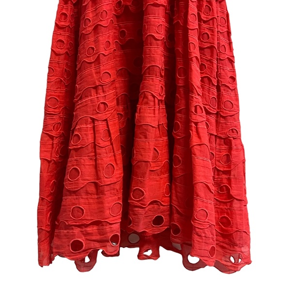 Anthropologie Maeve Eyelet Halter Midi Dress Size 2 - Picture 8 of 12